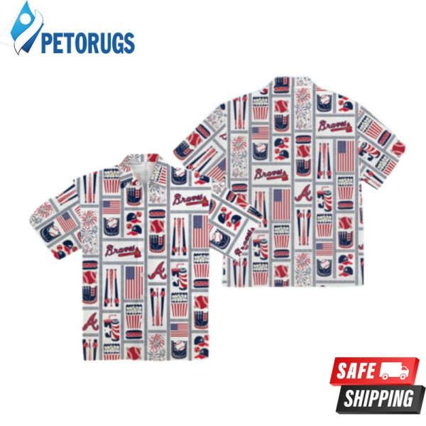 Atlanta Braves Americana Hawaiian Shirt