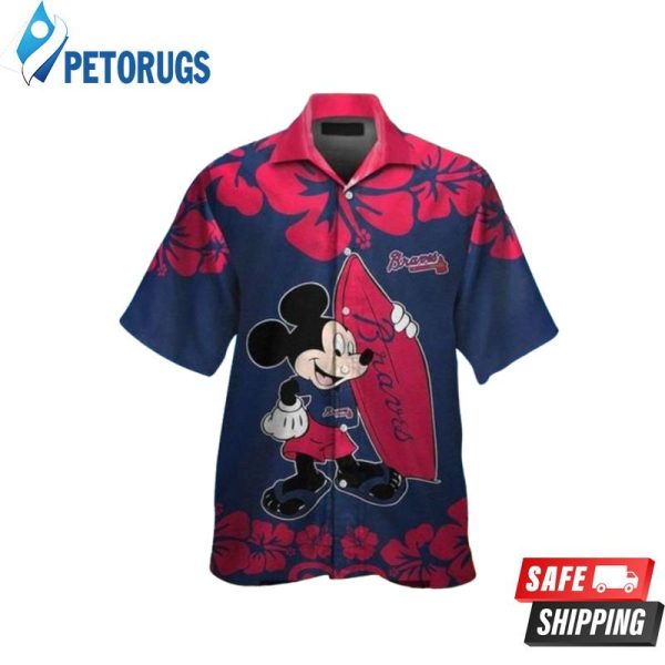 Atlanta Braves Mickey Mouse Hawaiian Shirt