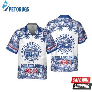Authentic Philadelphia 76Ers Ocean Wave Aloha Hawaiian Shirt