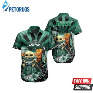 Baby Yoda New York Jets Nfl Hawaiian Shirt