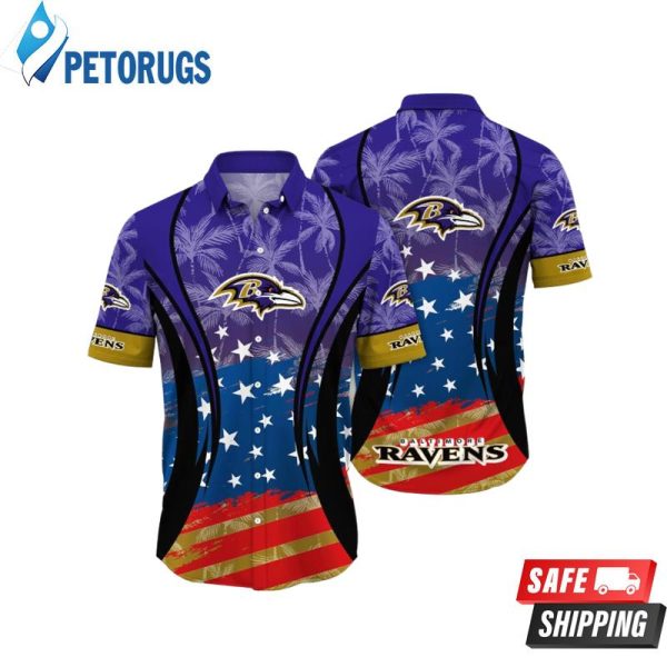 Baltimore Ravens NFL Star Pattern Best Trend Summer Hawaiian Shirt