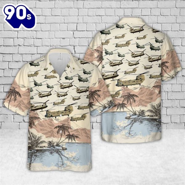 Boeing CH 47 Chinook US Army Hawaiian Shirt
