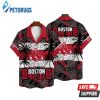Boston Red Sox Featuring Palm Trees All Over Hawaiian Shirt