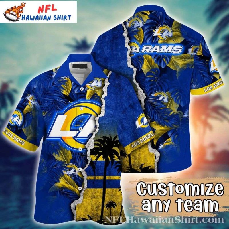 Breezy LA Rams Hawaiian Button-Up – Custom Team Pride Edition - Hot ...