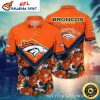 Broncos Spirit Tropical Flowers Hawaiian Shirt – Unique Denver Broncos Merchandise