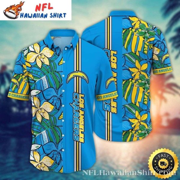 Chargers Tropical Oasis – Personalized Blue Sky Hawaiian Shirt