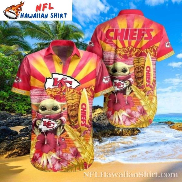 Chiefs Baby Yoda – Island Sunset Men’s Hawaiian Shirt