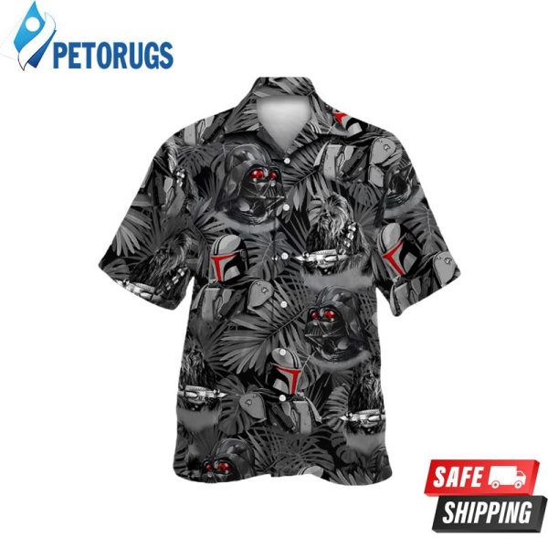 Darth Vader Boba Fett Chewbacca Dark Hawaiian Shirt