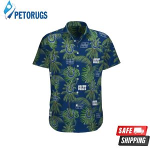 Indianapolis Colts Tropical Palm Tree Hawaiian Shirt