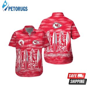 Kansas City Chiefs Short Sleeve Button Up Hawaiian Shirt