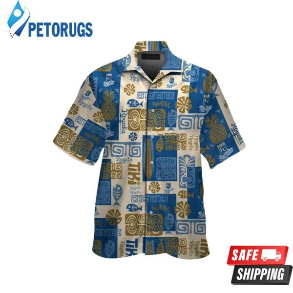 Kansas City Royals Short Sleeve Button Up Tropical Hawaiian Shirt