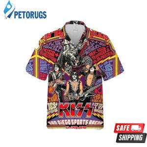 Kiss Metal Summer Rock Band Button Up Hawaiian Shirt