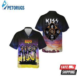 Kiss Rock Band Floral Aloha Hawaiian Shirt