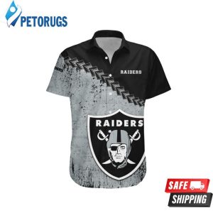 Las Vegas Raiders Grunge Polynesian Tattoo Hawaiian Shirt