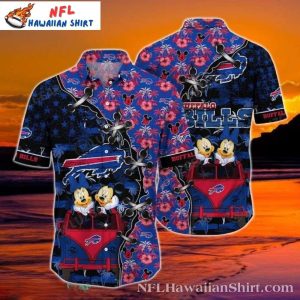Mickey Graphic Buffalo Bills Hawaiian Shirt – Vibrant NFL Aloha Attire
