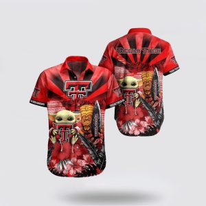 NCAA Texas Tech Red Raiders Baby Yoda Hawaiian Shirt