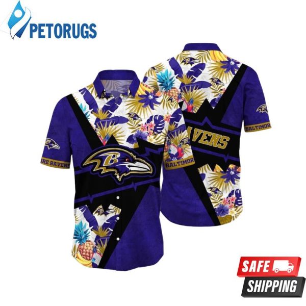NFL Baltimore Ravens Flower Island Tropical Hawaiian Shirt