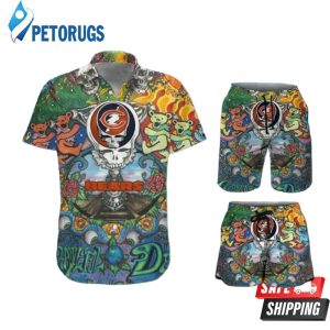 NFL Chicago Bears Grateful Dead Shorts Hawaiian Shirt