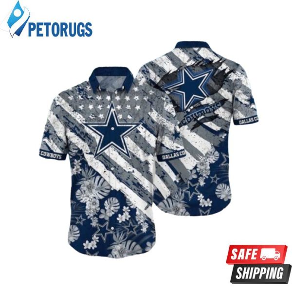 NFL Dallas Cowboys American Flag Football Hawaiian Shirt
