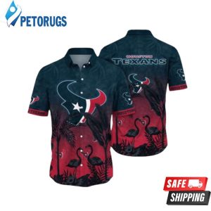 NFL Houston Texans Flamingo And Flower Funny Aloha Hawaiian Shirt