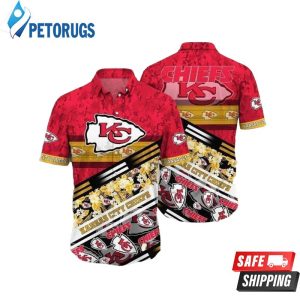 NFL Kansas City Chiefs Tropical Palm Leaves Hawaiian Shirt