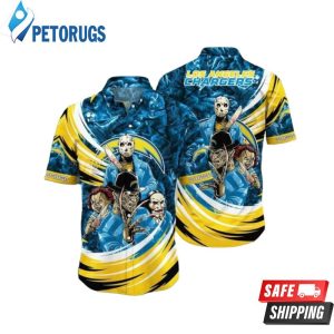 NFL Los Angeles Chargers Halloween Blue Hawaiian Shirt