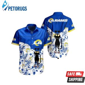 NFL Los Angeles Rams Black Cat Graphic Hawaiian Shirt