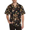 Native American Circle Shape Buffalo Pattern Black Theme Hawaiian Shirt