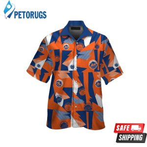 New York Mets MLB Short Sleeve Button Up Hawaiian Shirt