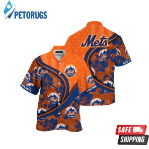 New York Mets MLB Us Flag Hawaiian Shirt