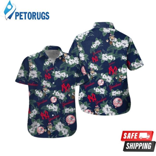 New York Yankees MLB Short Sleeve Button Up Hawaiian Shirt