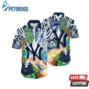 New York Yankees MLB Traveltime Aloha Hawaiian Shirt