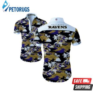 Nfl Baltimore Ravens Summer Button Up Hawaiian Shirt