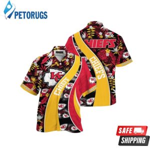 Nfl Kansas City Chiefs Red Gold Trendy Hawaiian Shirt