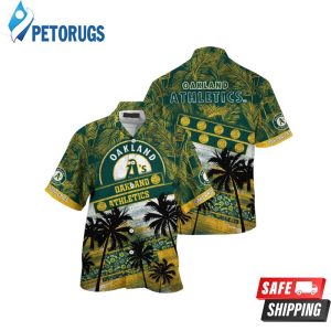 Oakland Athletics MLB Palm Tree Pattern Hawaiian Shirt