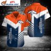 Orange Horizon Denver Broncos Vertical Stripe Hawaiian Shirt