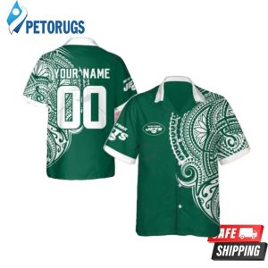 Personalize NFL New York Jets Polynesian Tattoo Design Hawaiian Shirt