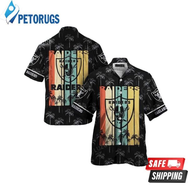 Retro NFL Las Vegas Raiders Beach Gift For Him Hawaiian Shirt
