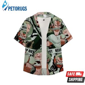 Roronoa Zoro Cardigan Pirate Anime Print Hawaiian Shirt