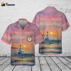 Royal Navy F 81 HMS Sutherland Pocket Hawaiian Shirt Gift for Dad Father Days