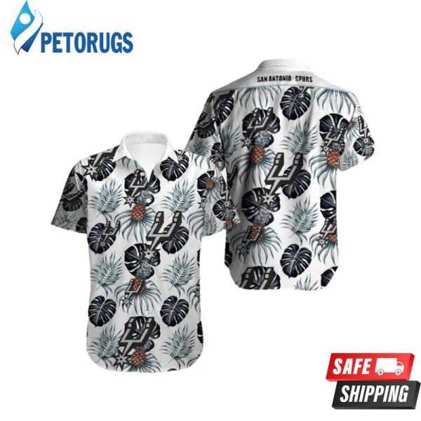 San Antonio Spurs Pineapple Flower Graphic Hawaiian Shirt