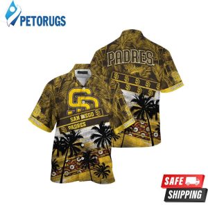 San Diego Padres MLB Palm Tree Pattern Hawaiian Shirt
