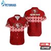 San Francisco 49Ers Flower And Logo Hawaiian Shirt