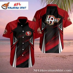 San Francisco 49ers Hawaiian Shirt – 49ers Dynamic Play Red Black Aloha Shirt