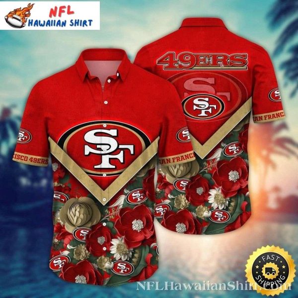 San Francisco 49ers Victory Rose Hawaiian Shirt