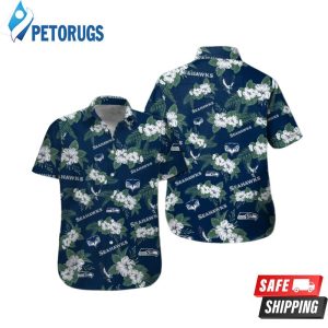 Seattle Seahawks Flower Summer Aloha Short SLeeve Hawaiian Shirt