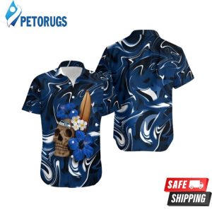 Seattle Seahawks Skull And Hibiscus Flower NFL Hawaiian Shirt