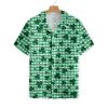 Shamrock Clover On The Pattern Plaid Green Hawaiian Shirt