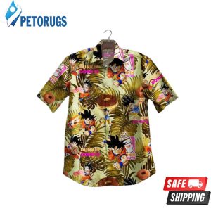 Son Goku Dragon Ball Dunkin’ Donuts Tropical Leaf Aloha Hawaiian Shirt