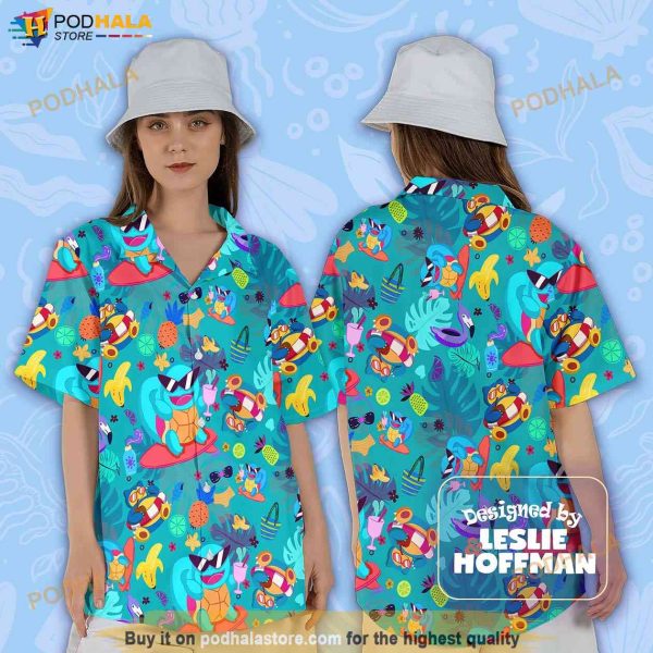 Squirtle Pokemon Pattern Hawaiian Shirt